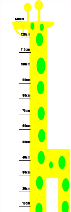 可爱卡通身高标尺