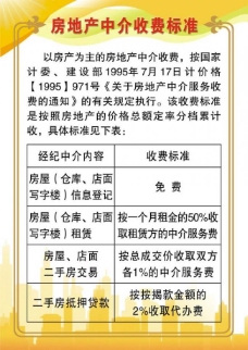 房产中介收费标准