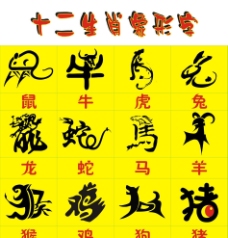十二生肖象形字图片