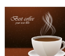 咖啡杯香浓咖啡背景矢量图1