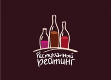 卡通文字酒瓶logo图片