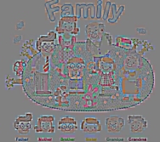 字体卡通字母family图片