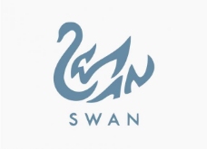 经典英文字体天鹅logo图片