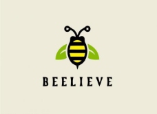 字体蜜蜂logo图片