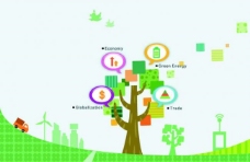 童话风格绿色科技树图片