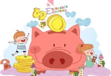 动漫猪小猪存钱罐图片
