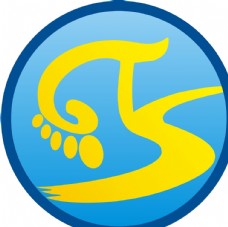 黄色背景足疗logo