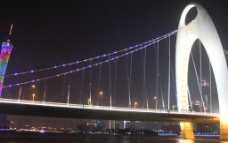夜晚的大桥图片