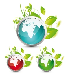 环保促销循环使用地球大自然绿叶
