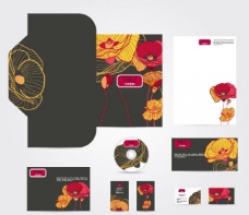 花纹花朵 企业vi画册设计图片