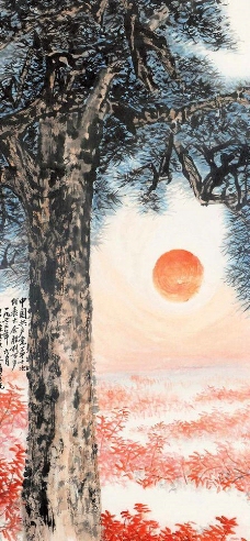 一轮红日图片