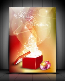 圣诞节新年贺卡 礼物盒图片