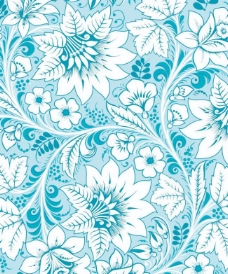 蓝色欧式古典花纹图片