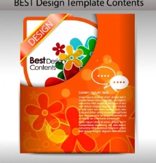 橙色时尚花纹企业文件夹vi设计图片