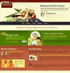 和谐家庭儿童网站模板图片