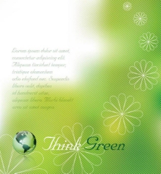 地球背景绿色背景线条花纹地球图片