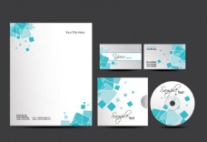 潮流素材蓝色方框方块企业画册设计图片