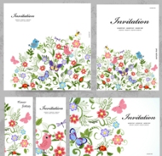 潮流素材花卉卡片图片