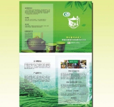 水墨中国风茶宣传折页图片