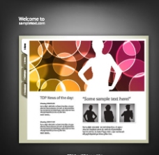 视频模板人物网页设计图片