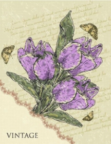 古典花纹 花朵 蝴蝶图片