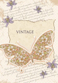欧式花纹背景古典花纹花朵蝴蝶图片