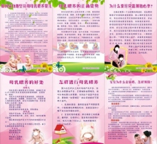 粉色母乳喂养系列展板图片