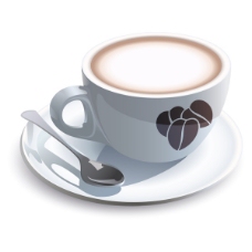 咖啡杯用可爱杯子品味咖啡