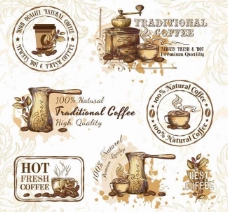 餐饮咖啡标签图片