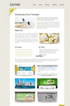 灰色企业设计网页模板图片