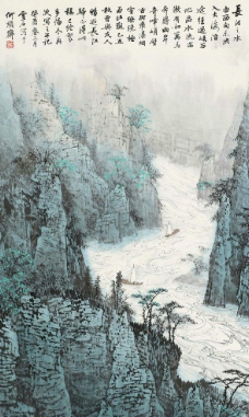 雪山长江之水图片