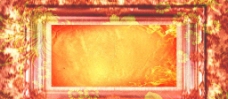 欧式花纹背景火焰相框图片