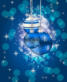 梦幻光斑圣诞球背景图片