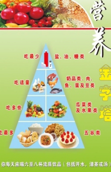 水果展板营养金字塔图片