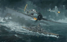 二战战机二战油画图片