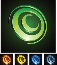 3d动感logo标志设计素材图片
