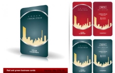 房地产名片卡片 城市建筑剪影图片