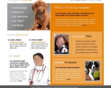 宠物医院国外优秀网页模板图片
