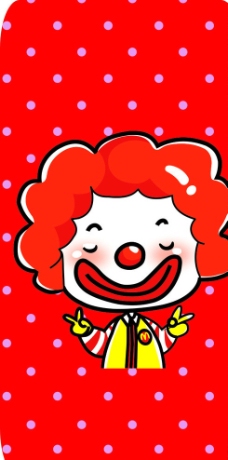 可爱小丑卡片图片