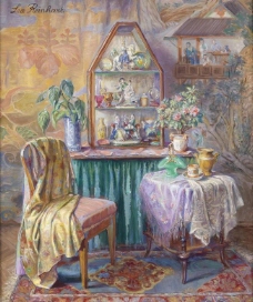 20世纪室内油画图片