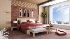 现代卧室日景效果图片