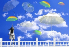 透明雨伞图片