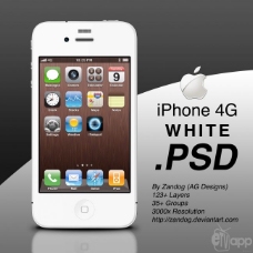 iPhone4G白色PSD资源下载