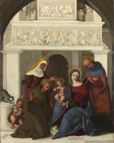 罗多维科 神圣的家庭和圣弗朗西斯图片