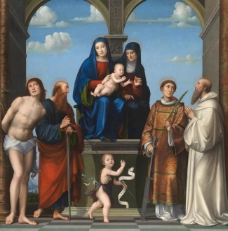 婴儿圣安妮和其他圣人图片