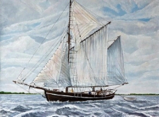 油画 海洋帆船图片