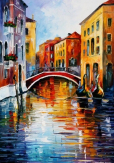 油画 威尼斯风光图片