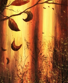 油画 温暖的秋天图片