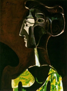 1963 Grand profil (Jacqueline)西班牙画家巴勃罗毕加索抽象油画人物人体油画装饰画