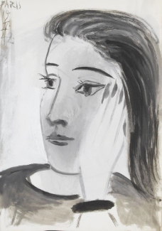 1942 Portrait de Dora Maar 1西班牙画家巴勃罗毕加索抽象油画人物人体油画装饰画